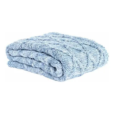 Blanket DKD Home Decor 150 x 125 x 1 cm Blue (2 Units)