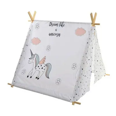 Tent DKD Home Decor Cotton Wood Unicorn (110 x 110 x 106 cm)