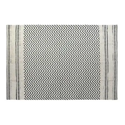 Carpet DKD Home Decor Black Zigzag White (120 x 180 x 0,7 cm)