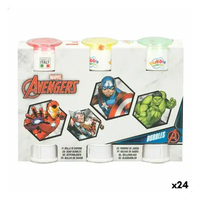 Bubble blower set The Avengers 3 Pieces 60 ml (24 Units)