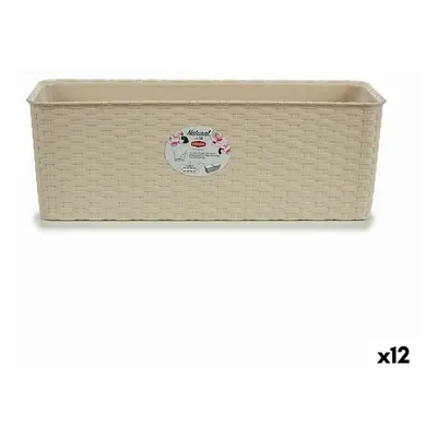 Planter Stefanplast Beige Plastic 17,5 x 16 x 48,5 cm (12 Units)