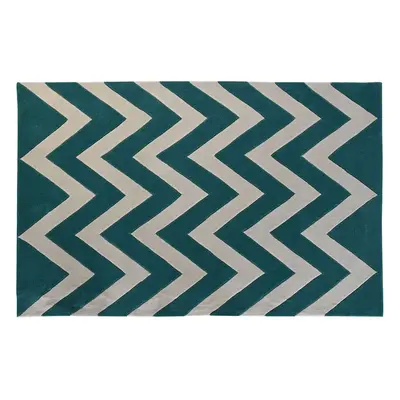 Carpet DKD Home Decor Polyester Zigzag Bicoloured 120 x 180 x 2 cm