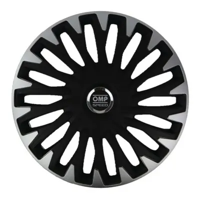 Hubcap OMP Stinger Speed Black Silver 13" (4 uds)