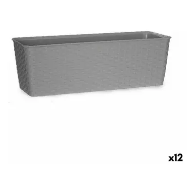 Planter Stefanplast Grey Plastic 18 x 16 x 49 cm (12 Units)