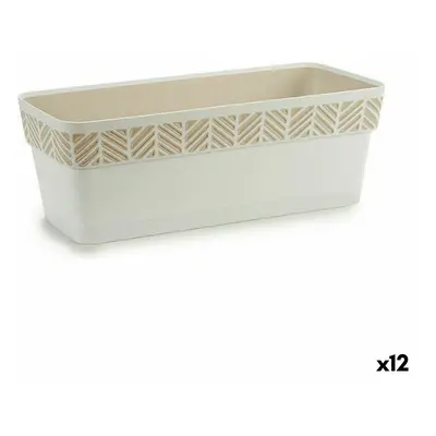 Self-watering planter Stefanplast Orfeo White Plastic 18.5 x 17 x 49.3 cm (12 Units)