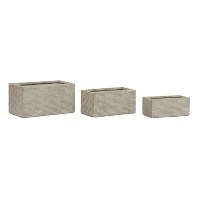 Planter Home ESPRIT Beige Fiberglass Magnesium 74.5 x 37.5 x 37.5 cm