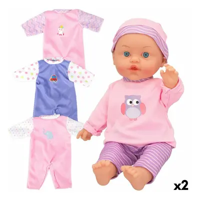 Baby doll Colorbaby 2 Units 24 x 42 x 11 cm