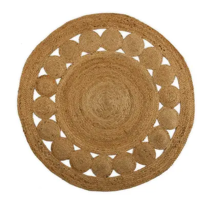 Carpet Versa Ø 120 cm Circles Rattan Jute