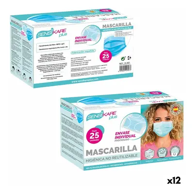 Box of hygienic masks SensiKare 25 Pieces (12 Units)