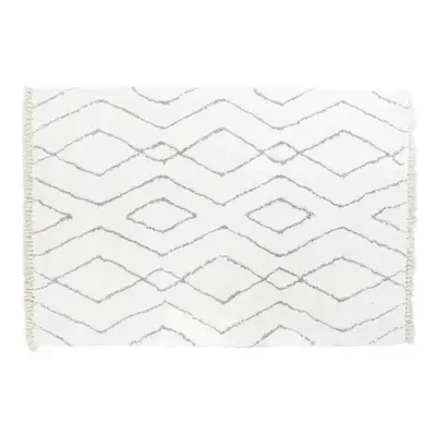 Carpet DKD Home Decor White Gray Rhombus Scandi Ø 9.4 cm 120 x 180 x 3 cm