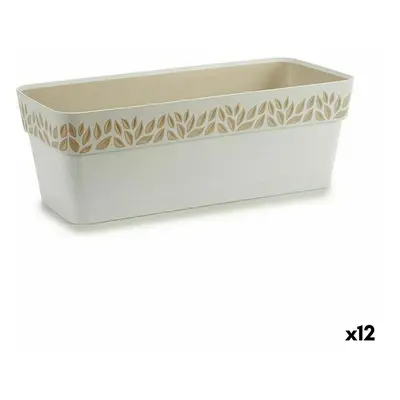 Self-watering planter Stefanplast Cloe White Plastic 49,5 x 17 x 19 cm (12 Units)