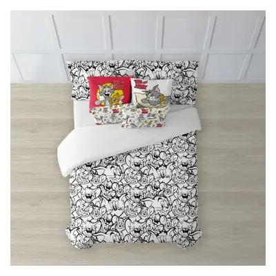 Nordic cover Tom & Jerry B&W White black 175 Threads 220 x 220 cm