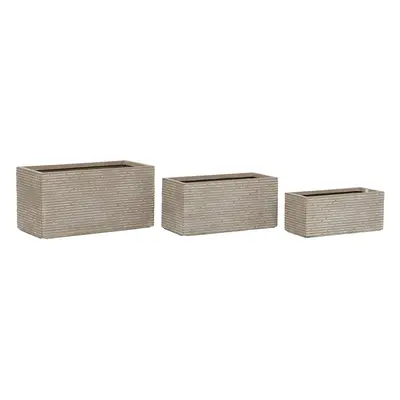 Planter Home ESPRIT Beige Magnesium 74.5 x 37.5 x 37.5 cm