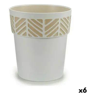 Self-watering flowerpot Stefanplast Orfeo White Plastic 29 x 29 x 29 cm (6 Units)