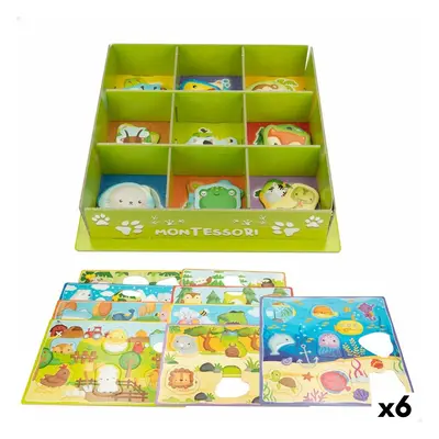 Educational Game Lisciani 26 x 6 x 26 cm animals Montessori method 67 Pieces 6 Units