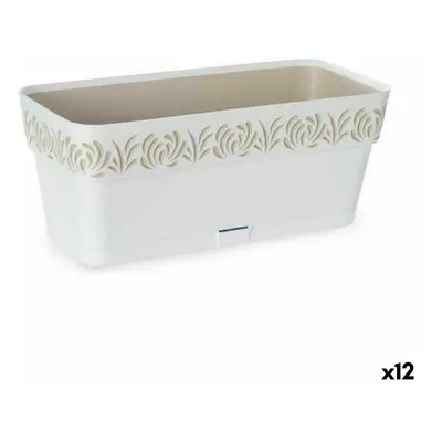 Self-watering planter Stefanplast Gaia White Plastic 13.3 x 12.3 x 29.3 cm (12 Units)