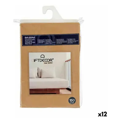 Fitted sheet 150 cm Beige (12 Units)