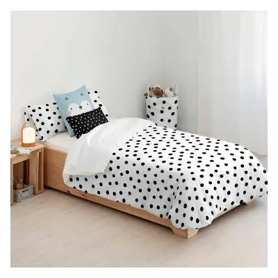 Nordic cover Kids&Cotton Kibo White Black 180 x 220 cm