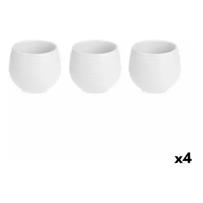 Set of pots Ibergarden ES0501221S3 White Plastic 16.5 x 16.5 x 14.5 cm (4 Units)