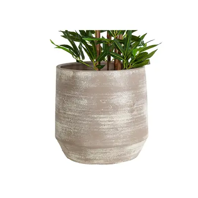 Planter Romimex Grey Ceramic 34 x 34 x 34 cm