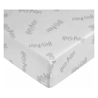 Fitted sheet Harry Potter White Grey King size