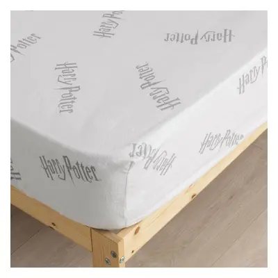 Fitted sheet Harry Potter White Gray Double