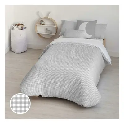 Nordic cover Kids&Cotton Vichy Gray 155 x 220 cm