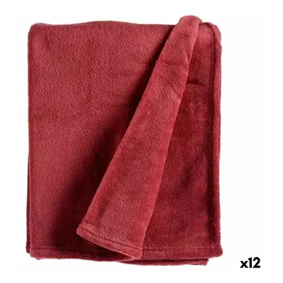 Blanket Dark pink 125 x 0,5 x 150 cm (12 Units)