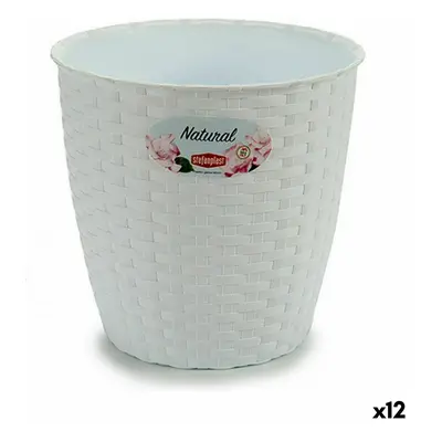 Planter Stefanplast White Plastic 19 x 17.5 x 19 cm (12 Units)