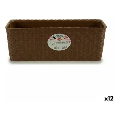 Planter Stefanplast Beige Plastic 39 x 13.5 x 15.5 cm (12 Units)