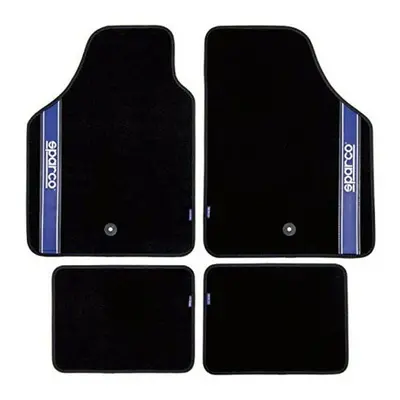 Car Floor Mat Set Sparco Strada 2012 B Universal Black/Blue (4 pcs)