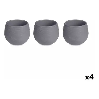 Set of pots Ibergarden ES0501102S3 Anthracite Plastic 16.5 x 16.5 x 14.5 cm (4 Units)