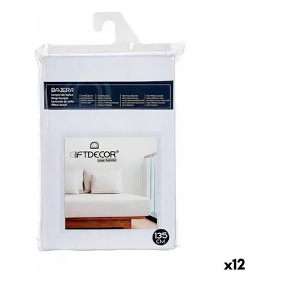 Fitted sheet 135 cm White (12 Units)