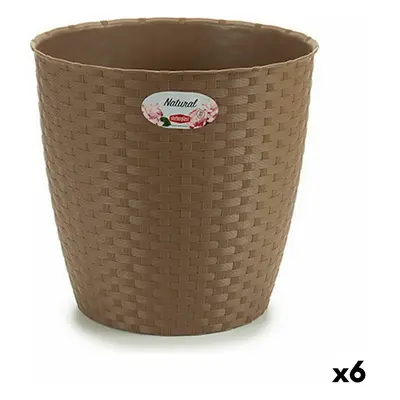 Planter Stefanplast Brown Plastic 29 x 27 x 29 cm (6 Units)