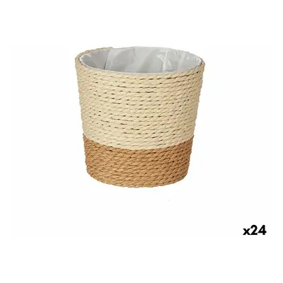 Planter Ibergarden WY21-74 Brown Natural Rope Plastic 11 x 10,5 x 11 cm (24 Units)