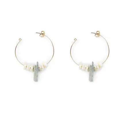 Ladies' Earrings Shabama Lao Brass gold-plated beads 4 cm