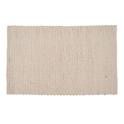 Carpet White Natural 70 % cotton 30 % Jute 200 x 290 cm