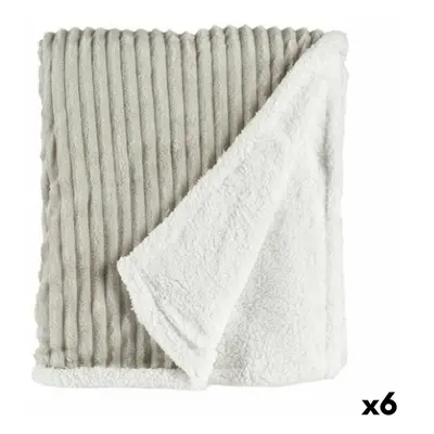 Blanket White Grey 200 x 150 x 1,5 cm (6 Units)