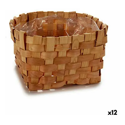 Planter Ibergarden 3 Brown Cane Circular 23 x 12 x 23 cm (12 Units)