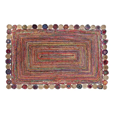 Carpet DKD Home Decor Cotton Multicolor Jute (200 x 290 x 1 cm)