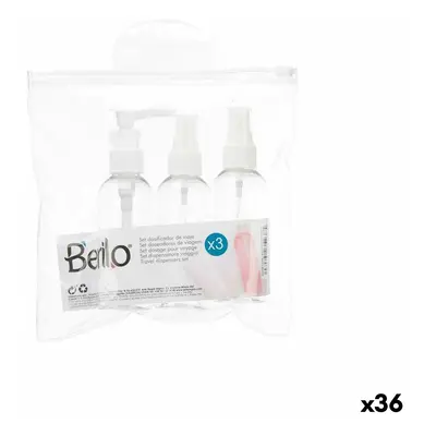 Travel Set Berilo CH56289 White Transparent Plastic (36 Units)