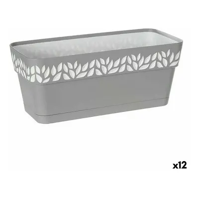 Self-watering planter Stefanplast Cloe White Grey Plastic 13,3 x 12,3 x 29,3 cm (12 Units)