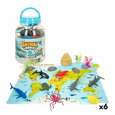 Animal figures Colorbaby 19 Pieces Ocean Plastic 14 x 6 x 7 cm (6 Units)