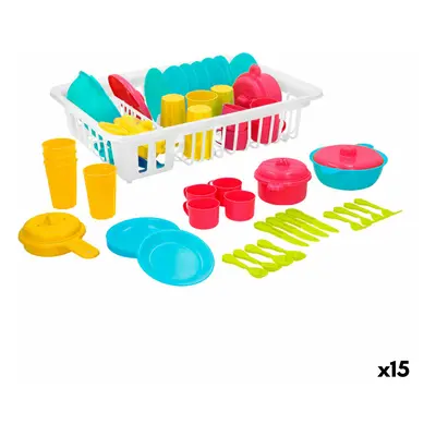 Children’s Dinner Set Colorbaby Toy Drainer 35 Pieces (15 Units)