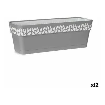 Self-watering planter Stefanplast Cloe Gray Plastic 49.5 x 17 x 19 cm (12 Units)