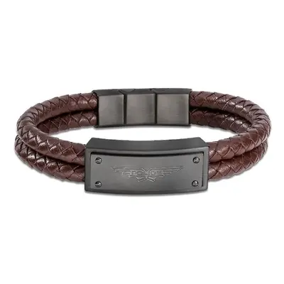 Men's Bracelet Police PEJGB2009032 Leather 19 cm