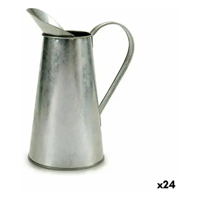 Plant pot Ibergarden J60700-B Silver Zinc Pattern Milk jug 17 x 21,5 x 11,3 cm (24 Units)