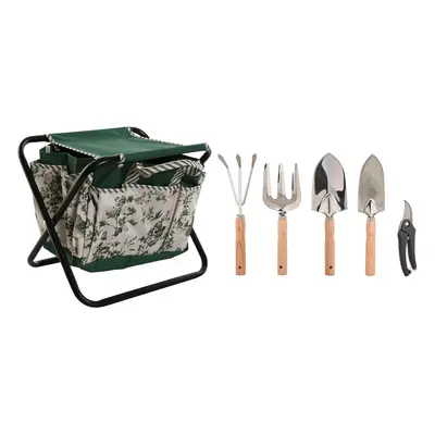 Garden tool kit Home ESPRIT 7 Pieces White Green 40 x 28 x 35 cm