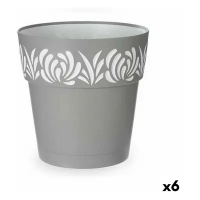 Self-watering flowerpot Stefanplast Gaia Gray Plastic 29 x 29 x 29 cm (6 Units)