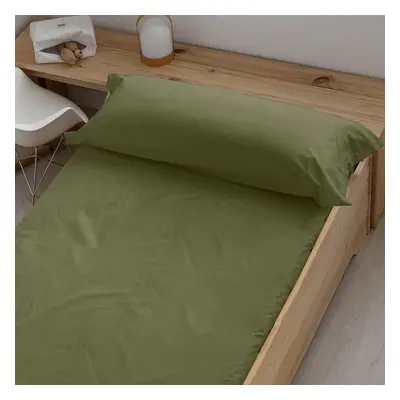 Fitted bottom sheet Decolores Liso Green Double